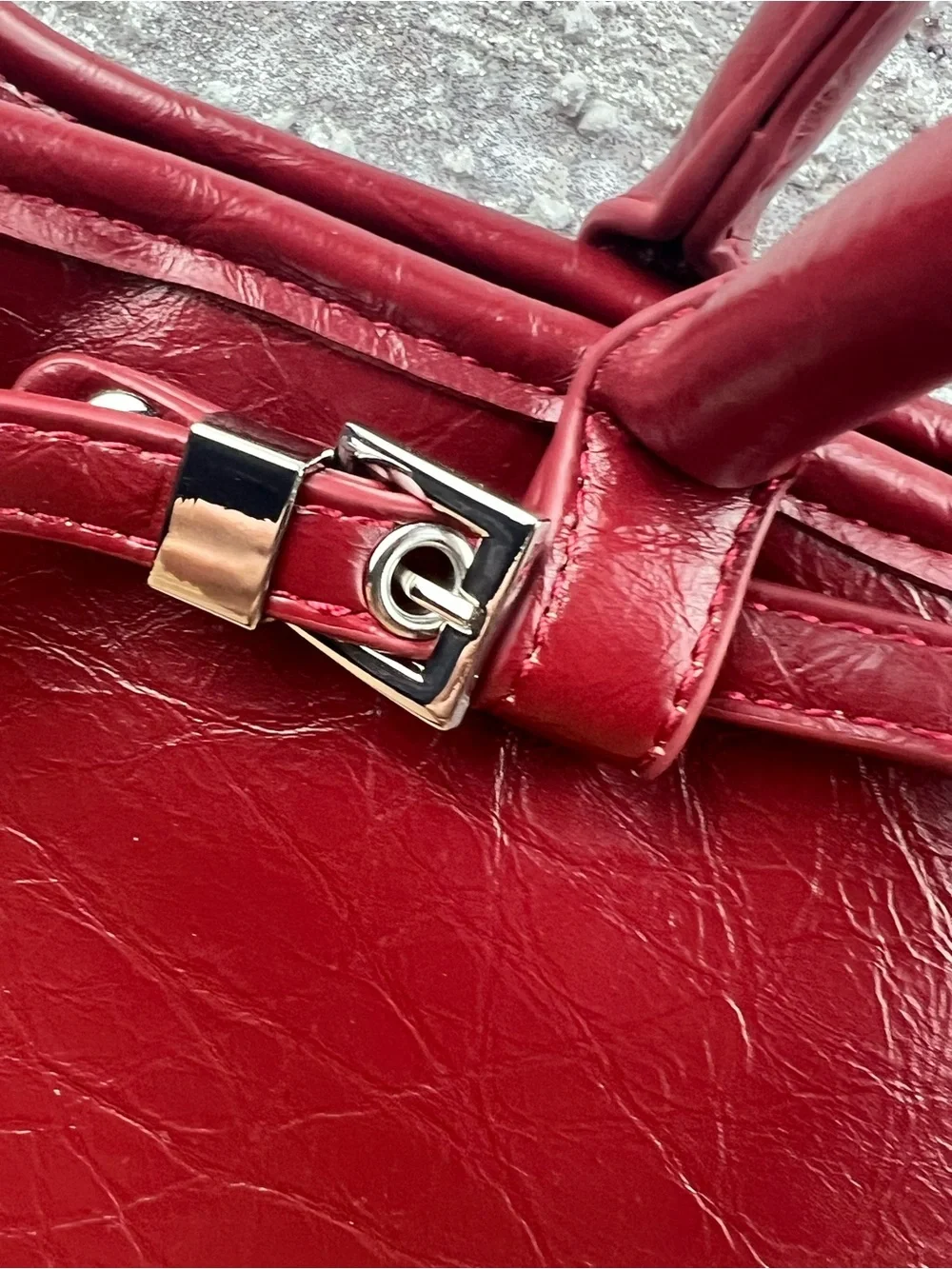 602 Melie Bianco Burgundy Satchel